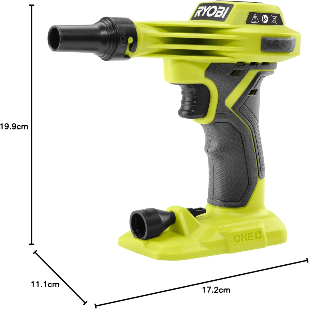 RYOBI 18 V ONE+ Akku-Luftpumpe RVI18-0, Luftstrom 250 l/min, max. Druck 0,034 bar, ohne Akku und Lad