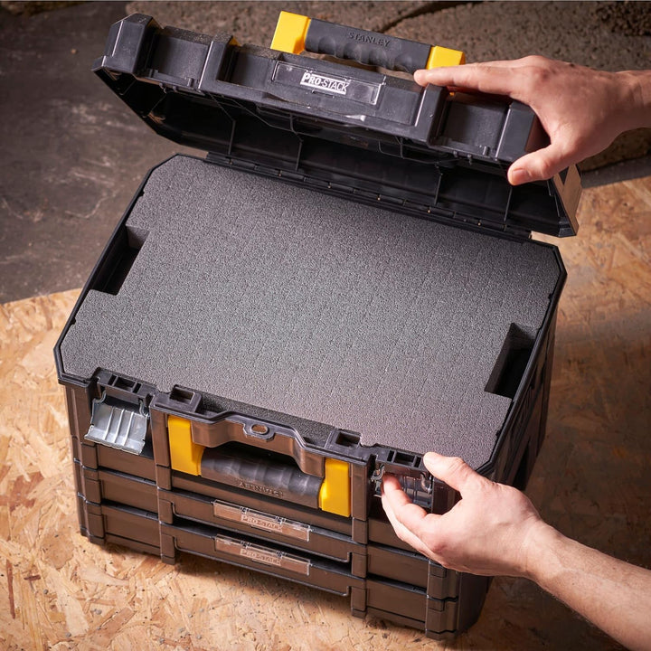 Stanley FatMax Schaumstoffeinlage (für PRO-STACK und TSTAK Werkzeugboxen von Stanley, individuelle a
