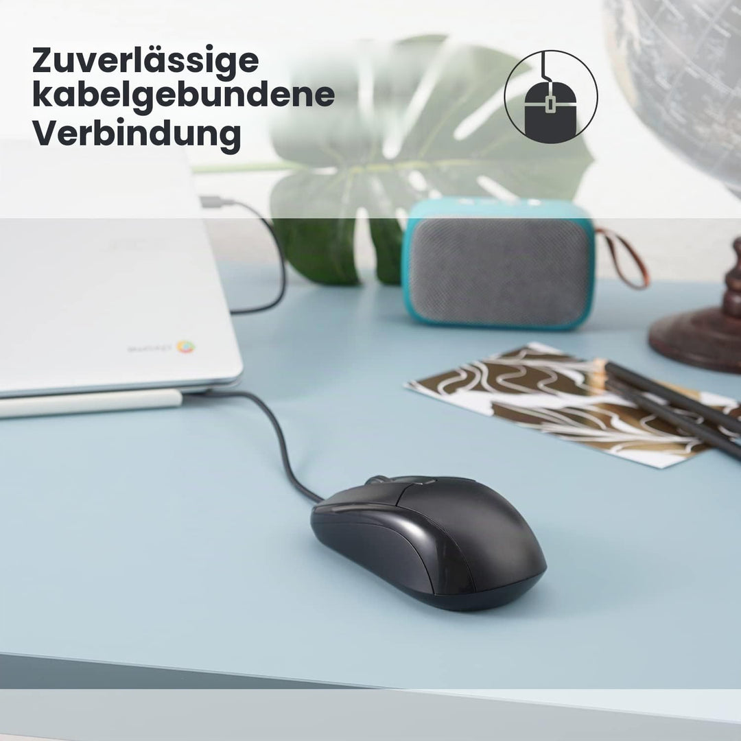 Perixx PERIMICE-209C USB-C Kabelgebunde Maus mit Scrollrad, geeignet für Links- und Rechtshänder, zu