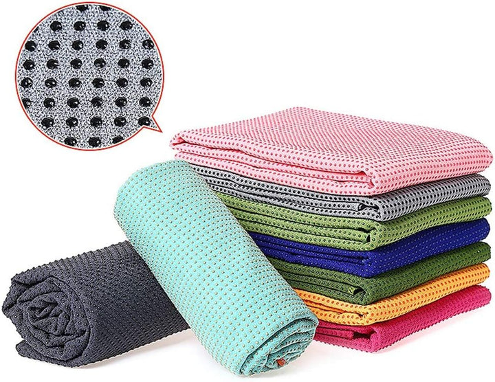 Mikrofaser Yogatuch Handtuch mit Antirutsch Noppen Yogamattenauflage Unterlage Towel Fitnesssporttuc
