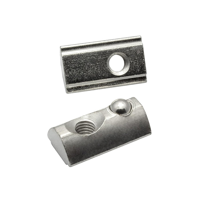 Nutenstein mit Federkugel und Steg M5 Nut 8 für Aluprofil 30-er - 100 Stück, 100 Stück
