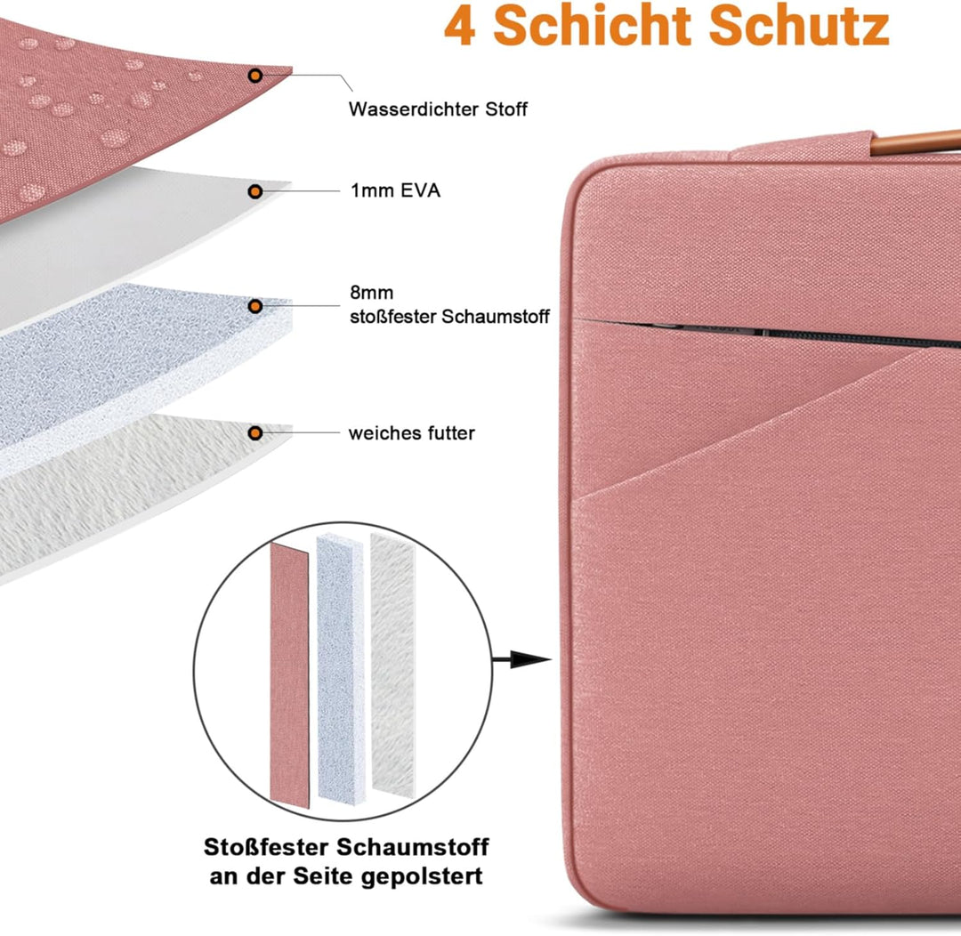 TECOOL 13 Zoll Laptoptasche Hülle für MacBook Air 13 13,6 M4 M3 M2(2022-2025), MacBook Air 13 M1(201
