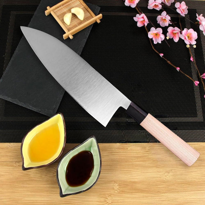 WILDMOK 19,4 cm Deba-Messer Asiatisches Usuba-Lachsmesser Sashimi-Messer Deutsche Edelstahlklinge un