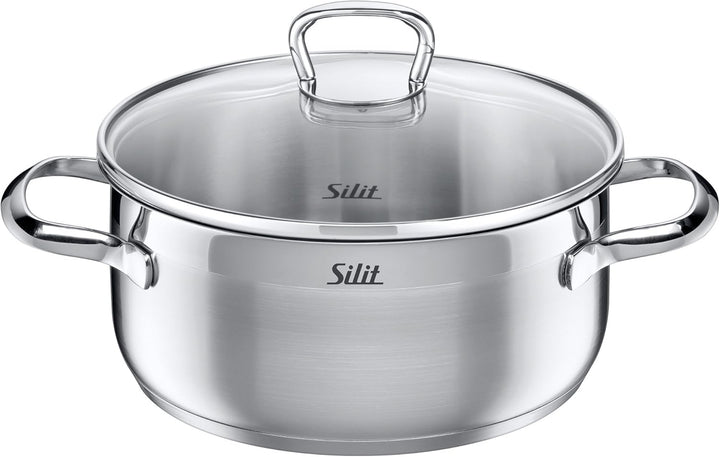 Silit Scalea Topfset Induktion 6-teilig, Kochtopf Set mit Glasdeckel, Pfanne beschichtet, Edelstahl