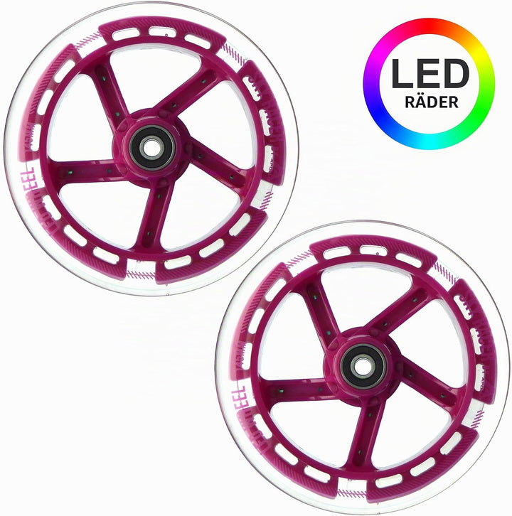 Apollo City Scooter Ersatzräderset Pro Wheels - ABEC 7 Kugellager, Roller Rad Ersatz-Räder passend f