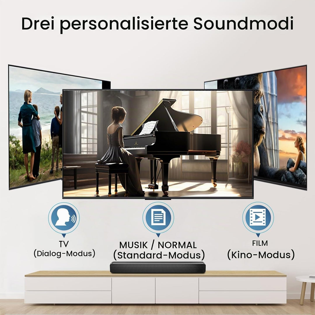 SIMOLIO 737D Plus - Kabelloser TV Kopfhörer zum Fernseher, Funkkopfhörer mit Kino &amp; Dialogmodus, Blu