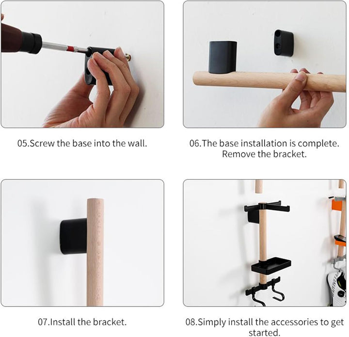Cycling Gear Storage - Platzsparender Aufhänger zur Lagerung - Fahrrad Helm Halterung,für Haus Garag