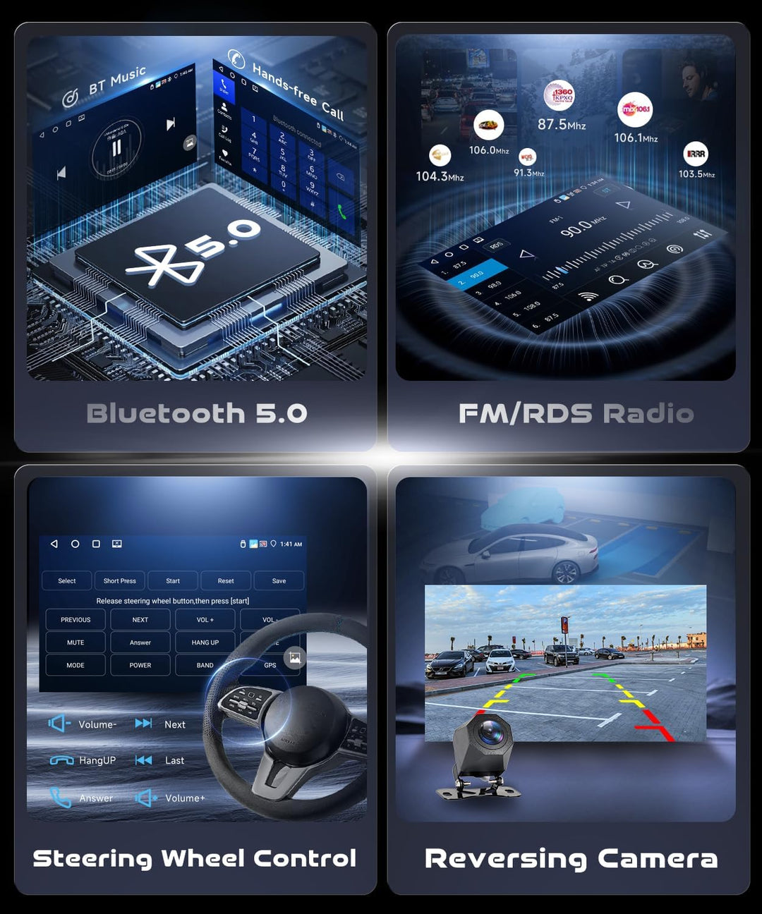 VECHTEL 4G+128G Autoradio Android 15 für VW Crafter 2017-2021, 10.1 Zoll In-Cell HD Touchscreen mit