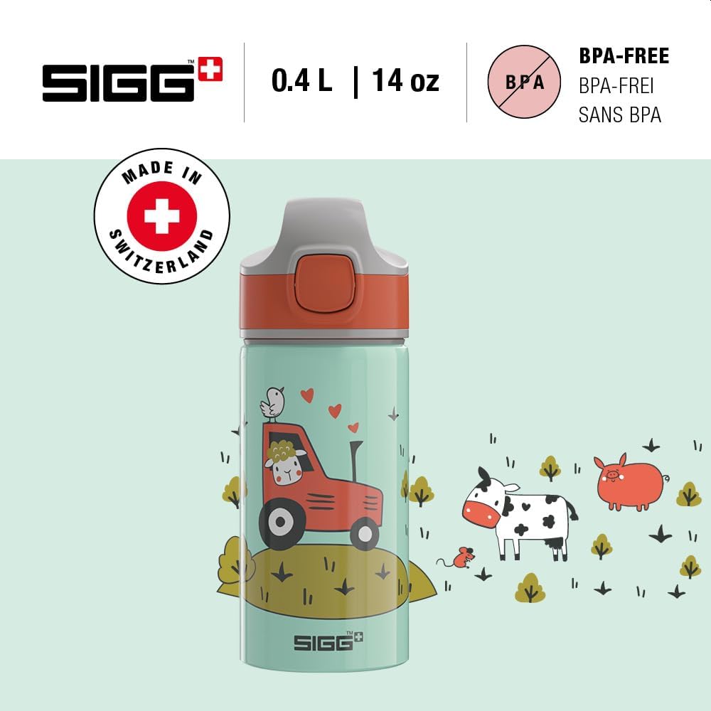 SIGG - Alu Trinkflasche Kinder - Miracle - Mit Trinkhalm - Auslaufsicher - Federleicht - BPA-frei -