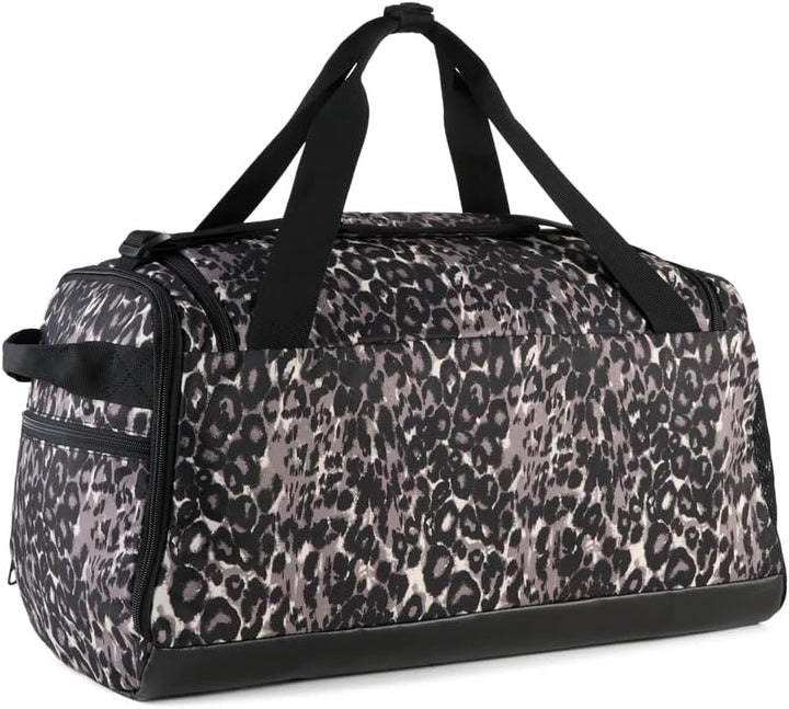 PUMA Unisex – Erwachsene PUMA Challenger Duffel Bag M Sporttasche S Aop Mouse Gray-buttercream-leopa