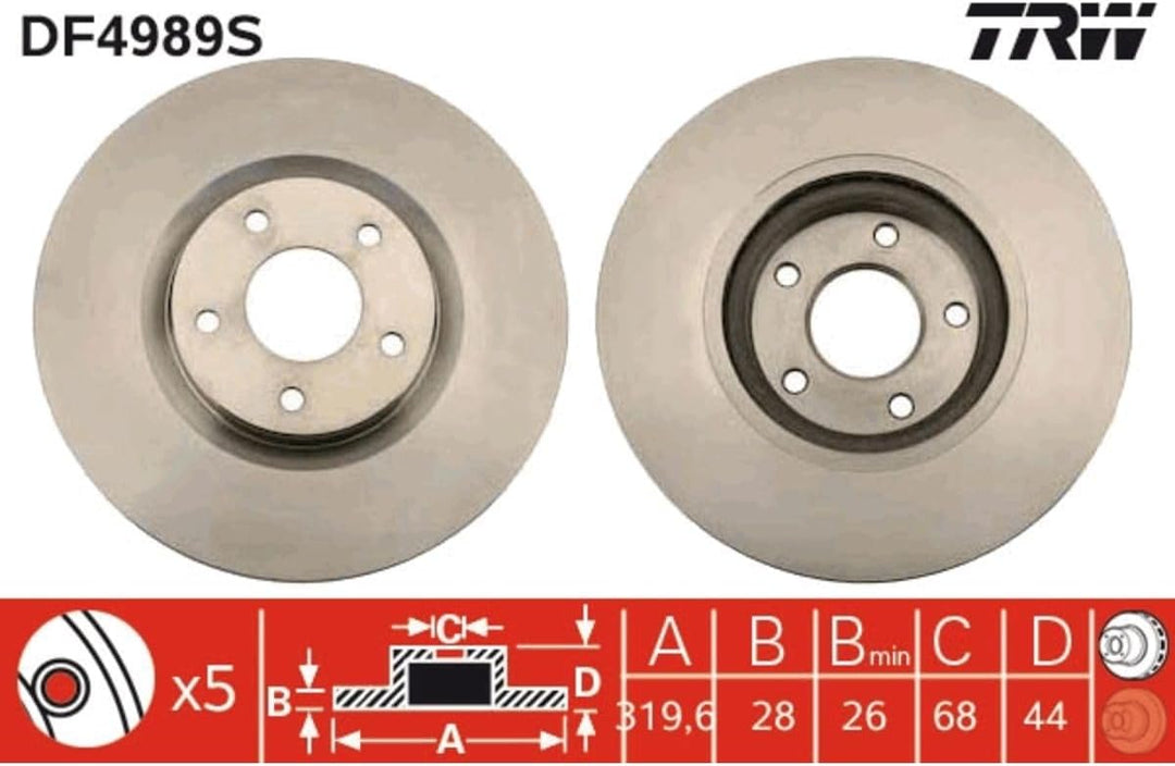 TRW AUTOMOTIVE AFTERMARKET DF4989S Bremsscheibe - (1 stuck)
