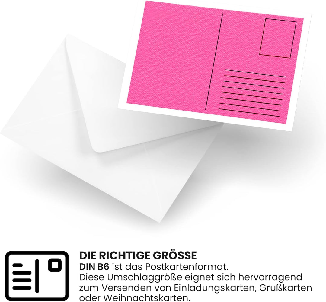 Netuno 500 Briefumschläge Weiss DIN B6 12,5 x 17,5 cm 100g Umschläge ohne Fenster Briefkuverts Brief