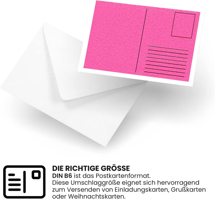 Netuno 500 Briefumschläge Weiss DIN B6 12,5 x 17,5 cm 100g Umschläge ohne Fenster Briefkuverts Brief