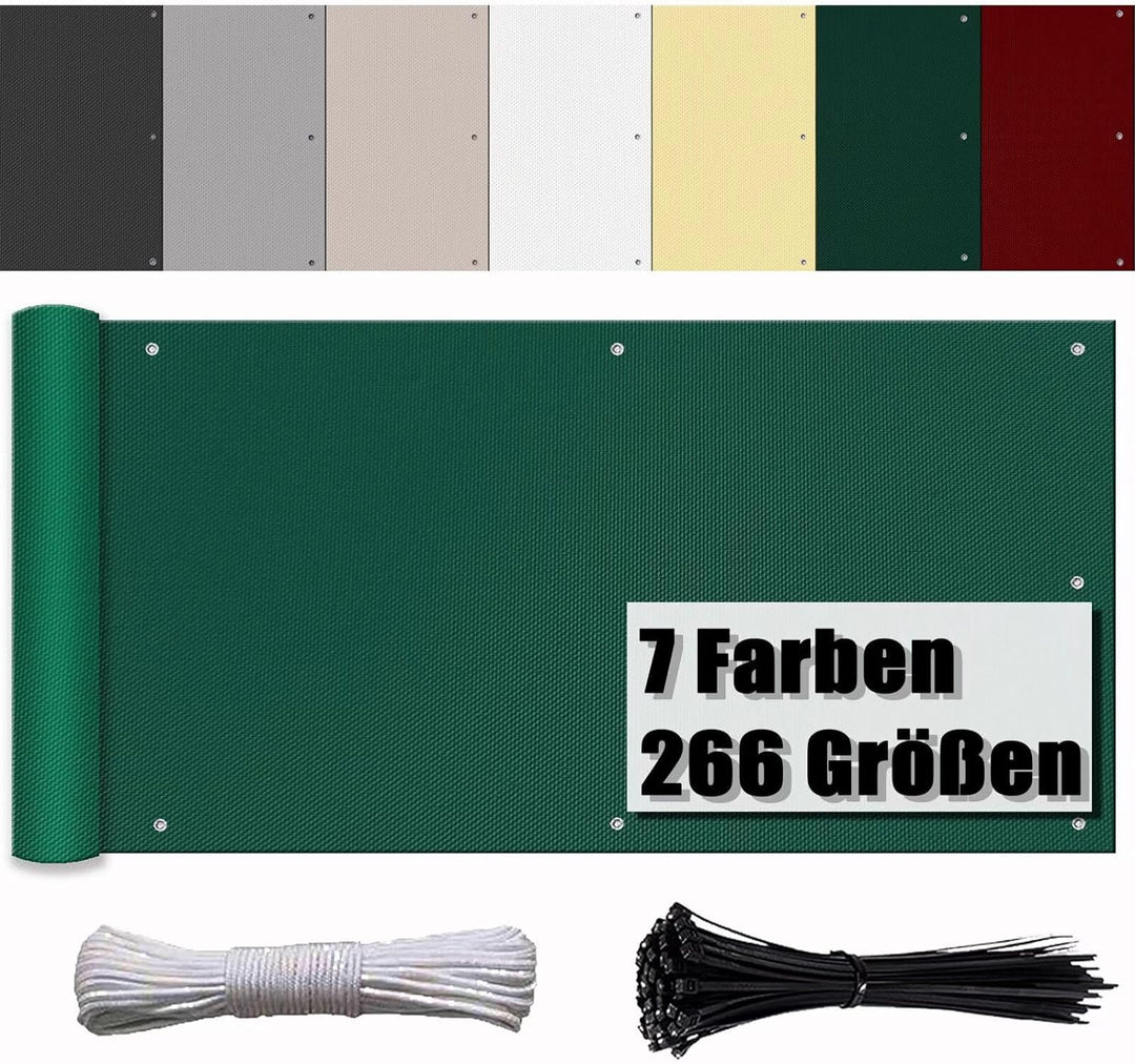 Ufamiluk balkonverkleidung 100x1000cm meterware Tuch fest Kunststoff Fuer den Balkon Windschutz Balk