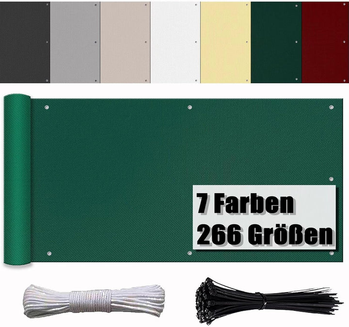 Ufamiluk balkonverkleidung 100x1000cm meterware Tuch fest Kunststoff Fuer den Balkon Windschutz Balk