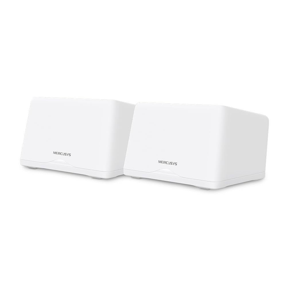 【Neues Wi-Fi7】 Mercusys Halo H47BE(2-er Pack) - BE9300 Tri-Band Wi-Fi Mesh 7, bis zu 9,3 Gbit/s, Rei