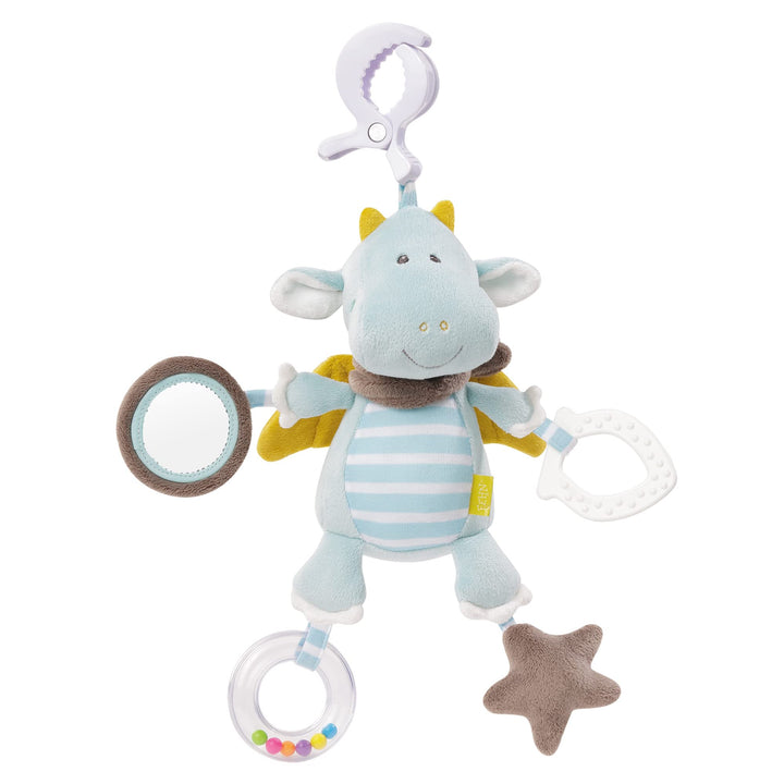 Fehn Activity-Spieltier Drache – Baby Motorikspielzeug für Kinderwagen, Kinderbett und Babyschale zu