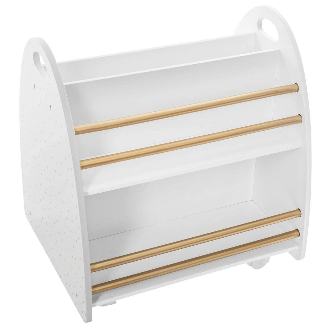 Kinderbücherregal weiss/golden - Weiss - Atmosphera créateur d'intérieur L. 47,5 x l. 40 x H. 50 cm