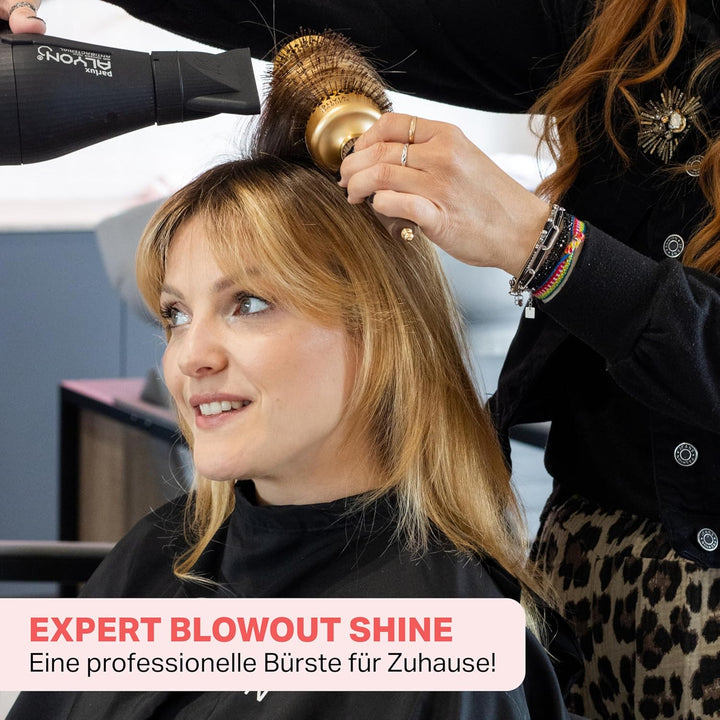 Olivia Garden - Expert Blowout Shine Gold & Brown Hairbrush - 55 55mm, 55mm