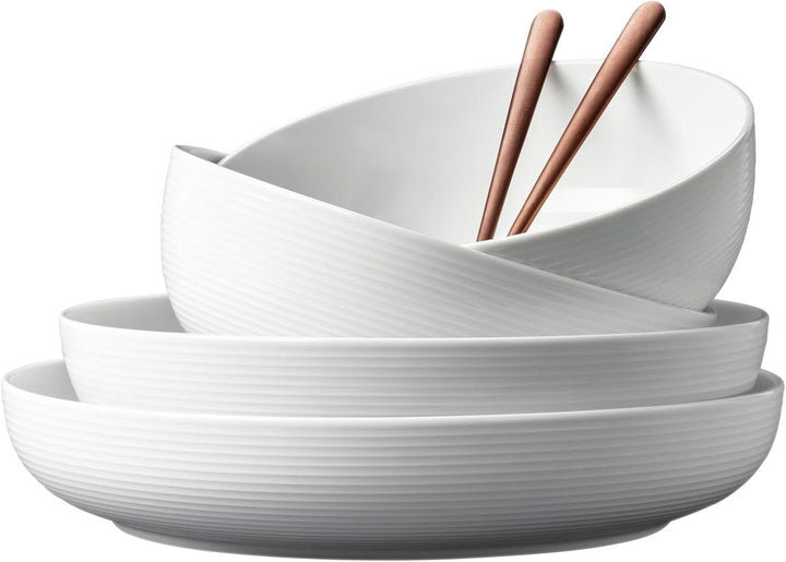 Seltmann Weiden Beat Foodbowl Set 3-teilig, Servierschalen-Set mit Rillenrelief, 20 | 25 | 28 cm, Po