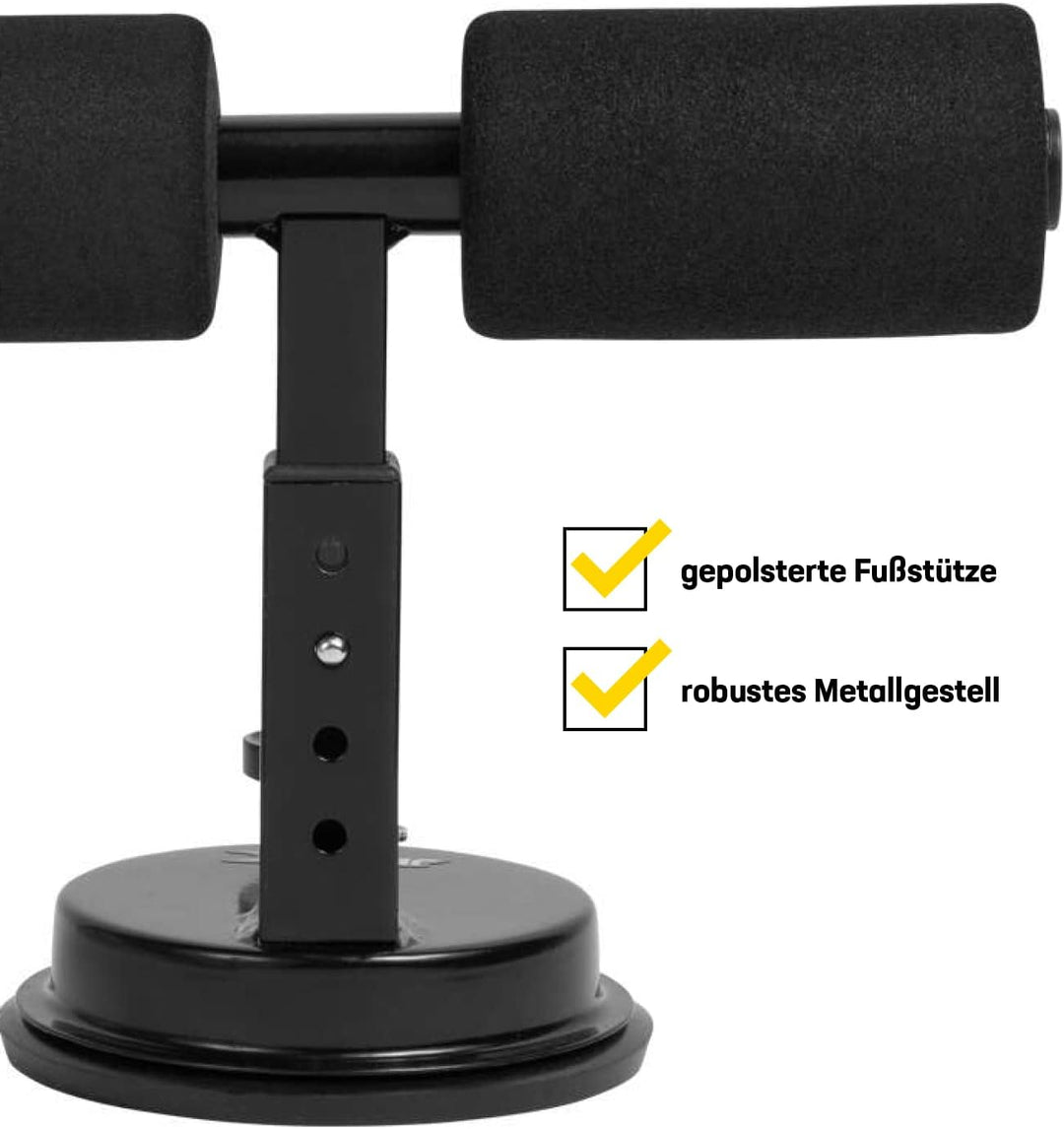 JELEX 6Pack Sit-Up Assistent Trainer, höhenverstellbare Trainingshilfe für Bauchmuskeltraining, mit