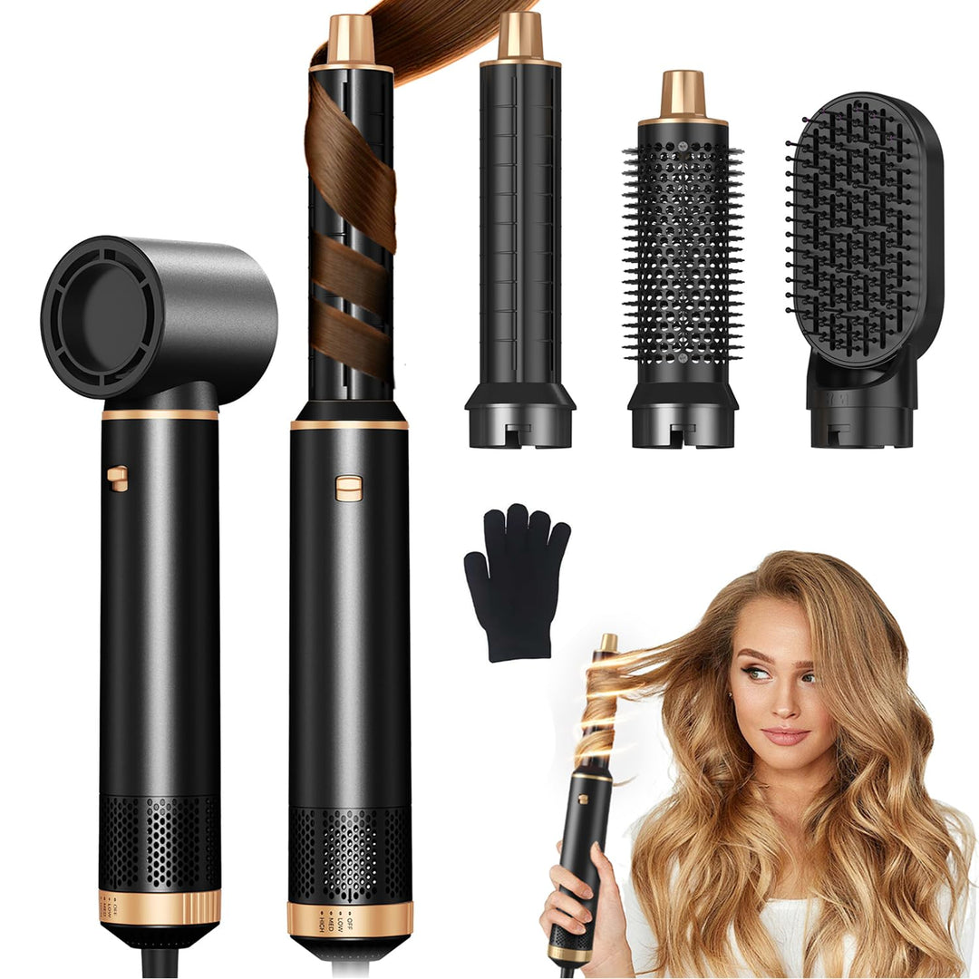 5 in 1 Hairstyler, Airstyler, Lockenstab Automatisch, Rundbürstenföhn, Warmluftbürste, Air Styler Fö