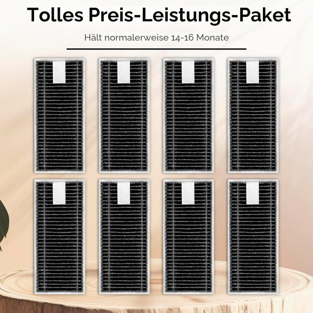 (8 Stück) X8 Pro Omni Ersatz-HEPA-Filter für ECOVACS DEEBOT X8 Pro Omni/ X9 Pro Omni/ T80 Omni/ X8 O