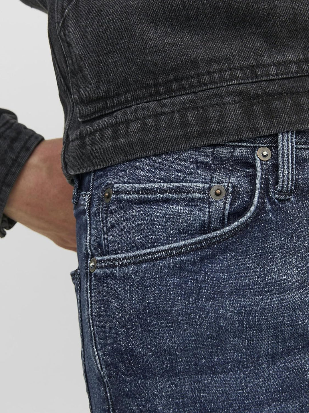 JACK & JONES Male Regular fit Jeans JJICLARK JJEVAN JOS 098 LID Regular fit Jeans 28W / 32L Blue Den