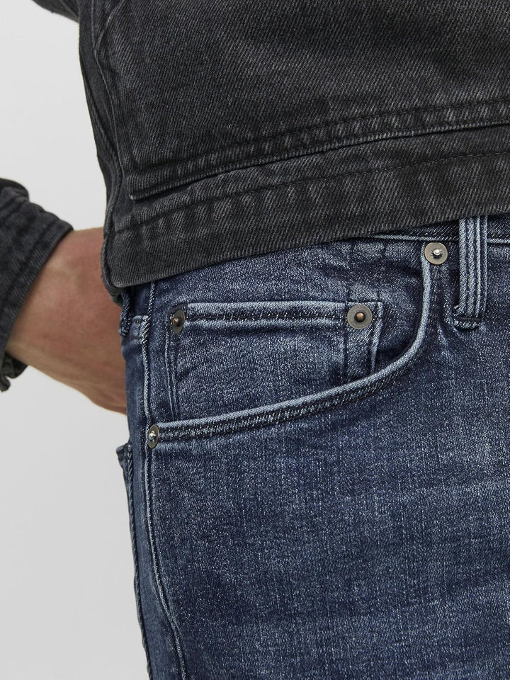 JACK & JONES Male Regular fit Jeans JJICLARK JJEVAN JOS 098 LID Regular fit Jeans 28W / 32L Blue Den