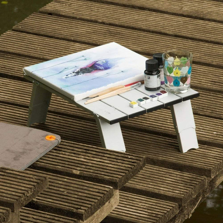 Uquip Campingtisch Handy Mini Camping Angel Tisch Faltbar Verstellbar Leicht Alu