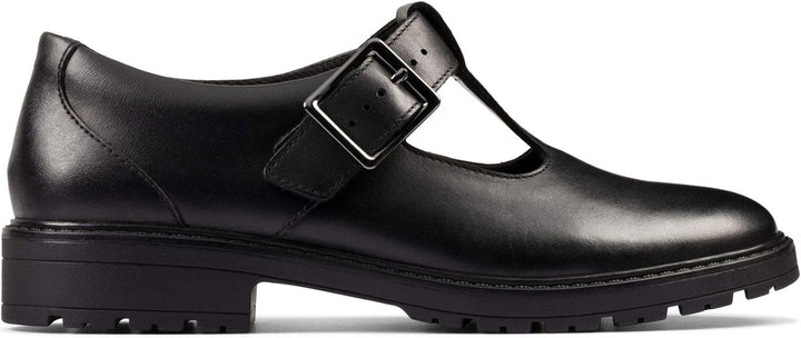 Clarks Loxham Shine Schulschuhe für Mädchen 35.5 EU Schwarz, 35.5 EU Schwarz
