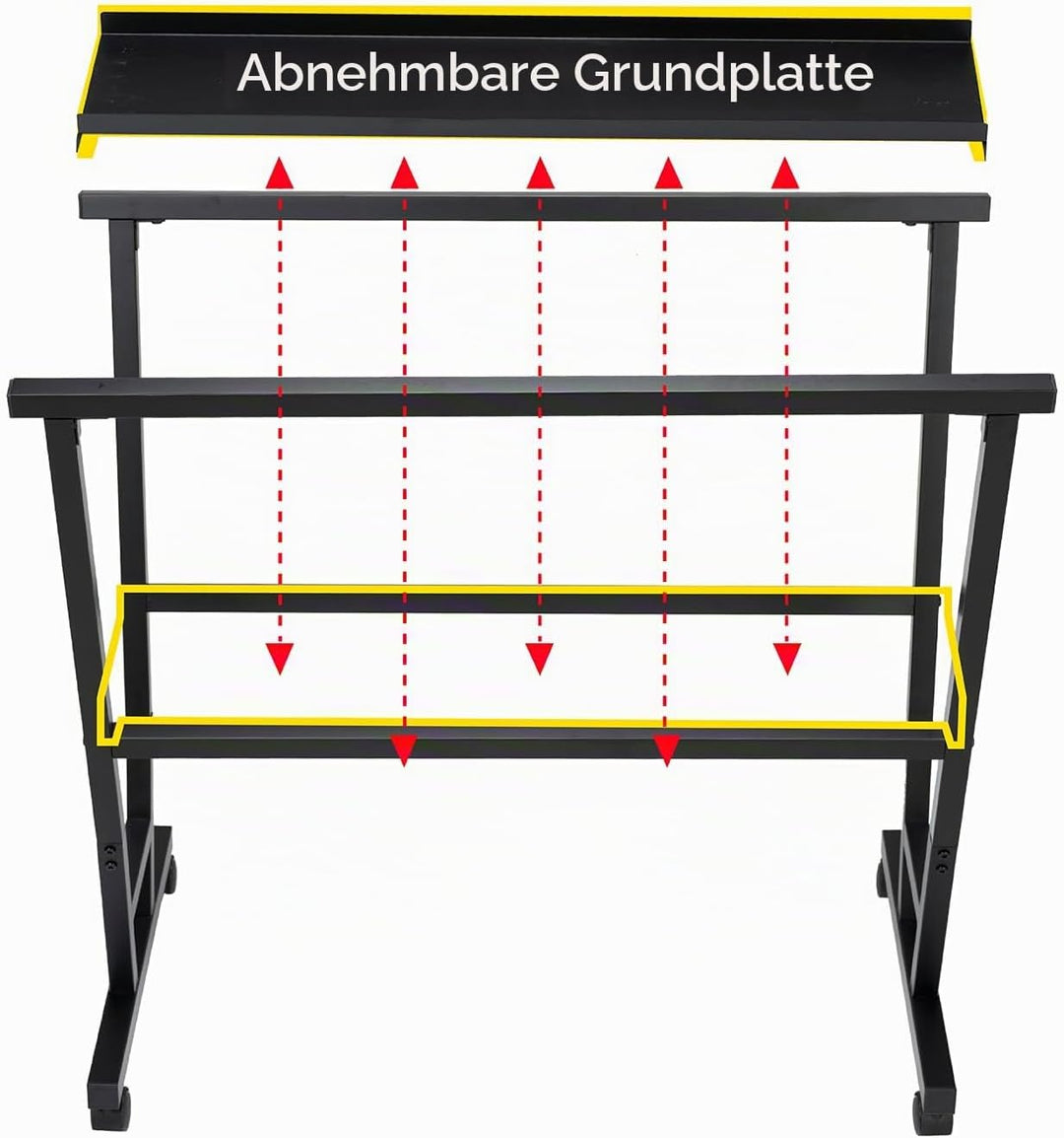MEEDEN Kunstdruckregal - Trockengestell mit Rollcastern - Metallregal zur Präsentation von Kunstwerk