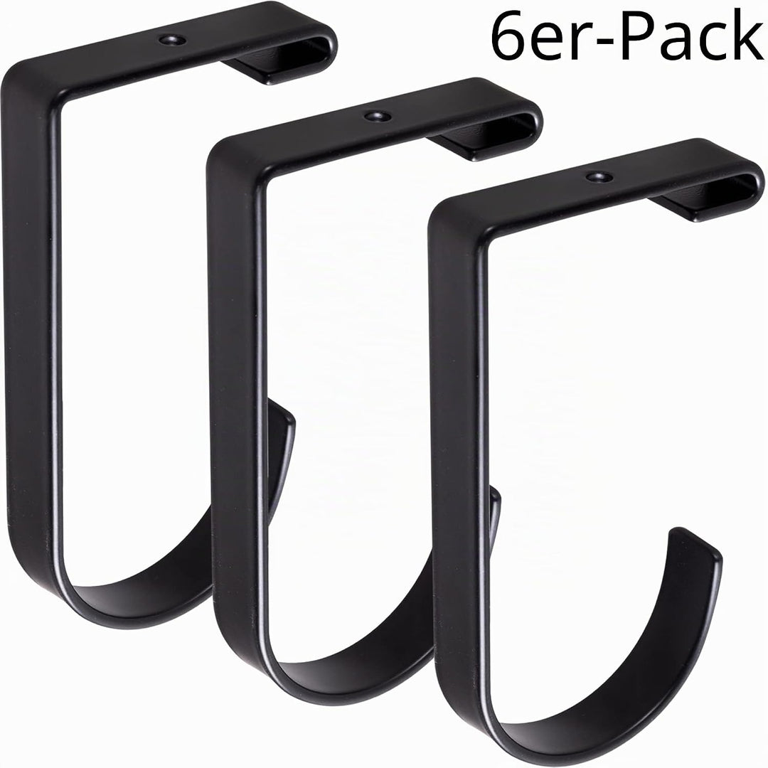 6er-Pack robuste Aufbewahrungsbox mit flachem Haken, Zubehör für Garage, Decken, Lagerregal und Wand