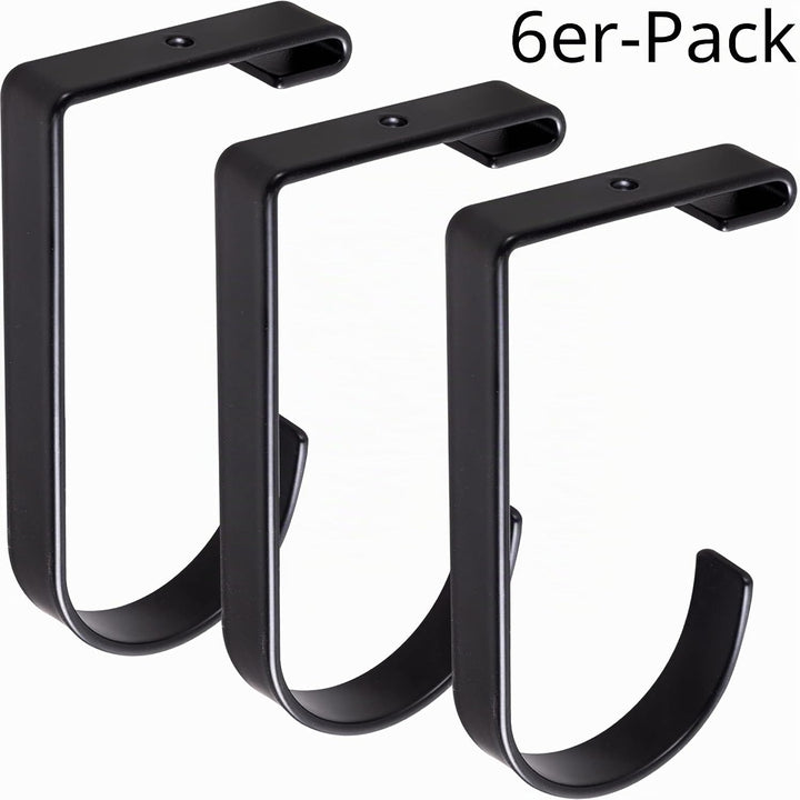 6er-Pack robuste Aufbewahrungsbox mit flachem Haken, Zubehör für Garage, Decken, Lagerregal und Wand