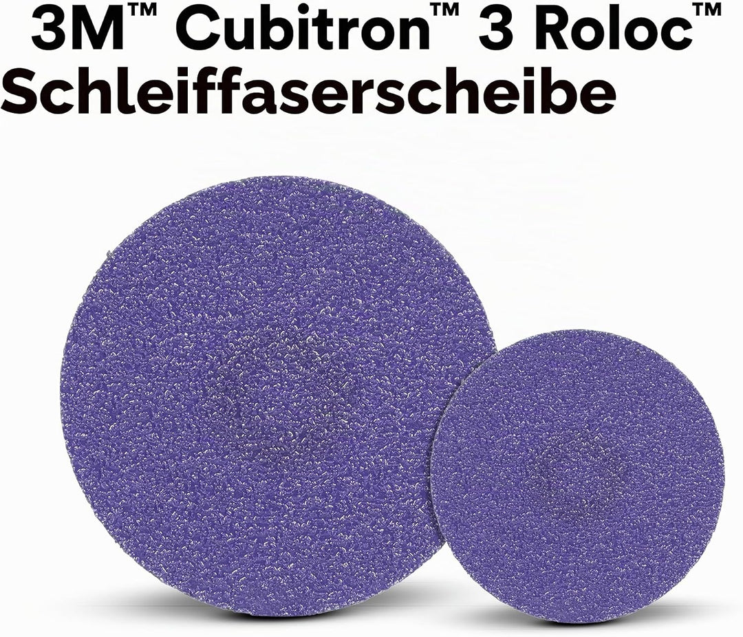 3M Cubitron II Roloc-Faserscheibe, 786C, 33389, 7,6 cm, Körnung 36+, 15 Stück, hohe Leistung, schnel