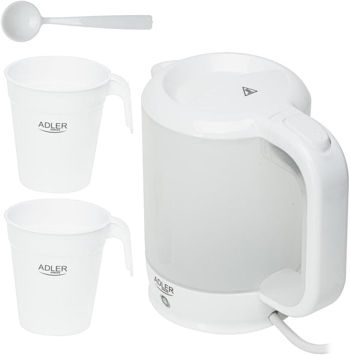 ADLER AD 1381 Wasserkocher aus Kunststoff – Reisegrösse 0,5 l