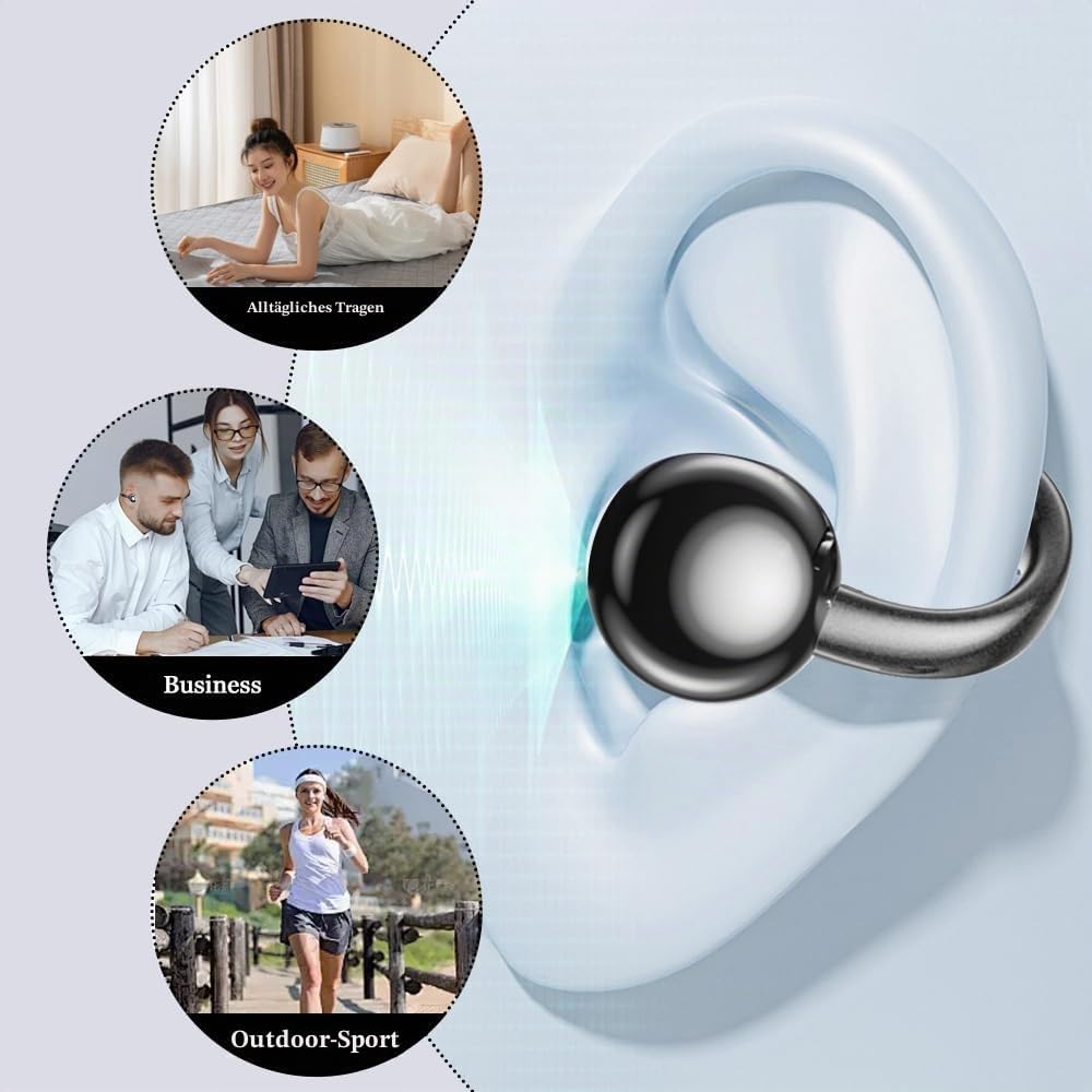 Bluetooth-Headset öffnen, Drahtlose Ohrclip-Kopfhörer, Kabellose Bluetooth 5.4, Open Ear Bluetooth K