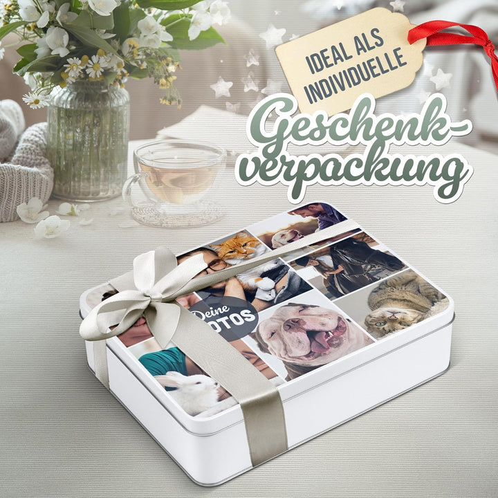 Print Royal PR Geschenkdose zum selbst gestalten mit Collage für 7 Fotos - Blechdose bedrucken, Pers