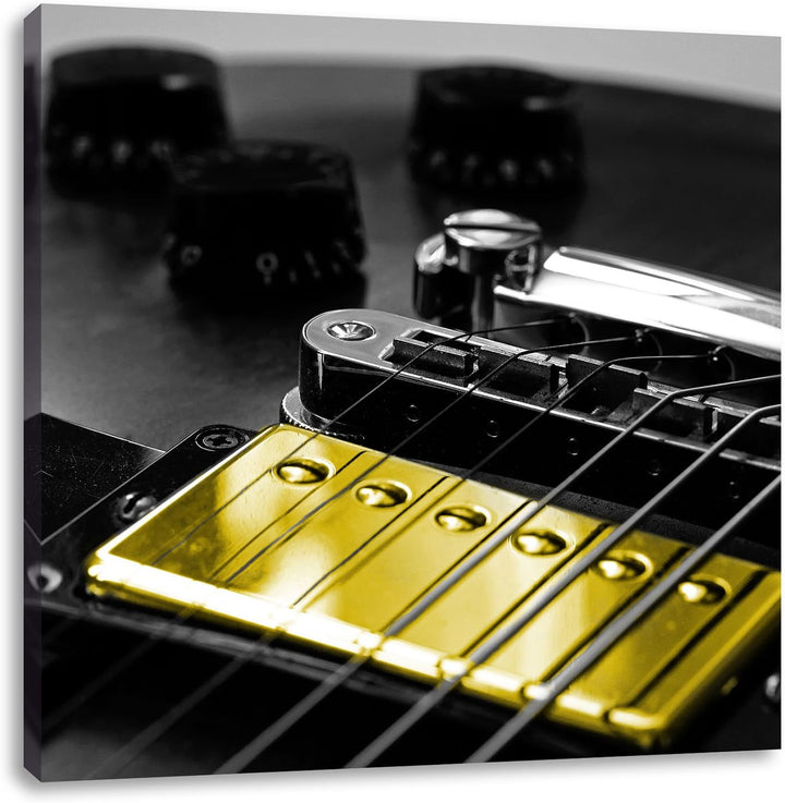 Pixxprint E-Gitarre als Leinwandbild | Grösse: 70x70 cm | Wandbild | Kunstdruck | fertig bespannt, 7