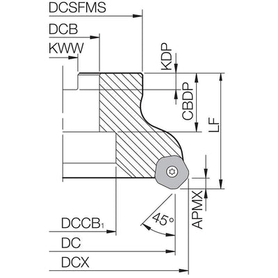 Kyocera MFPN45100R-6T Milling Toolholder New NFP