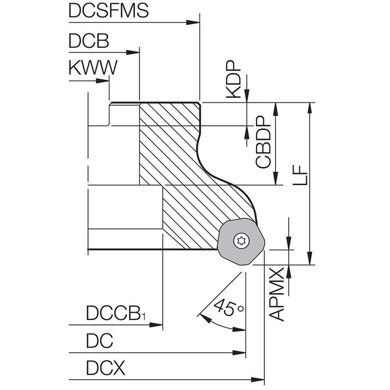 Kyocera MFPN45100R-6T Milling Toolholder New NFP