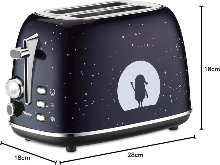 Trisa 2-Scheiben Toaster X-Mas Night – Urban Design Toaster mit Graffiti, 6 Bräunungsstufen, Auftau-