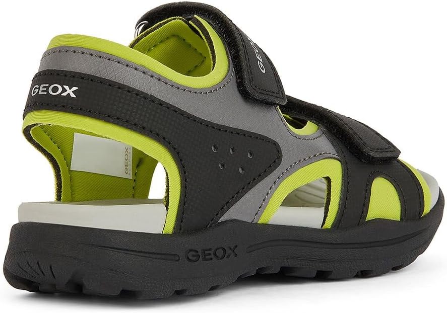 Geox Jungen J Vaniett Boy C Sandalen 24 EU Black Lime, 24 EU Black Lime