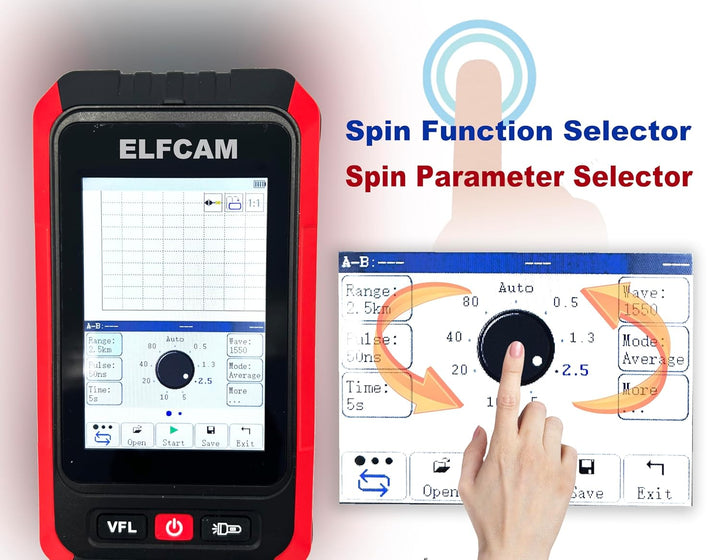 Elfcam - Mini OTDR Monomode 1310nm/1550nm, 22dB/20dB, bis zu 60km, mit Optischem Photometer/Multimet
