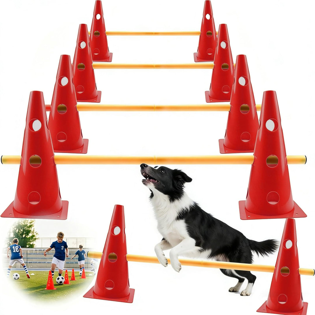 Agility Set Hunde Klein, Kinder Agility Trainingsgerät, Hindernisse für Pferde & Hundeparcours, Kege