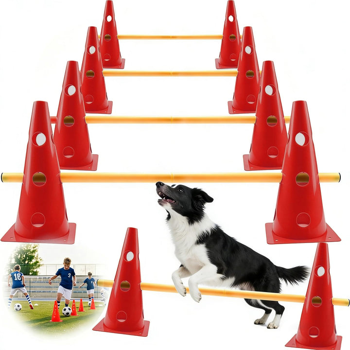 Agility Set Hunde Klein, Kinder Agility Trainingsgerät, Hindernisse für Pferde & Hundeparcours, Kege