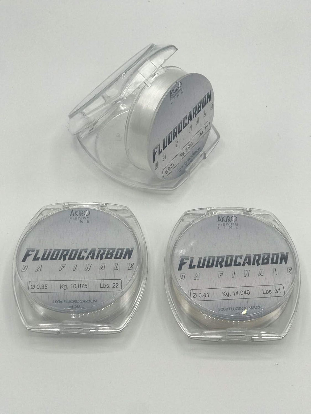 Akiro 100% Fluorocarbon Angelschnur 0.17-0.19-0.2 mm durchsichtig, 0.17-0.19-0.2 mm durchsichtig
