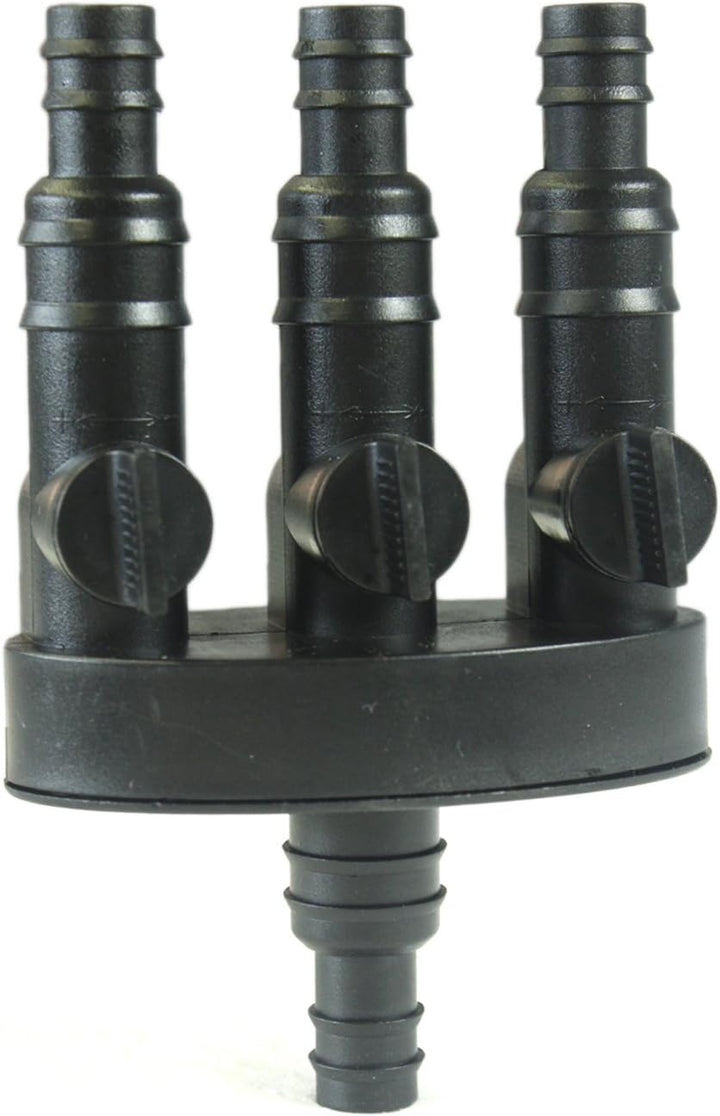 Arnusa Springbrunnen Pumpe 800 L/H Komplett Set mit 3er LED-Beleuchtung inkl.3 Wege Schlauchadapter,