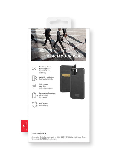 Black Rock - Hülle 360 Grad Klapphülle 2-In-1 Leder Wallet Passend für Apple iPhone 14 I Handyhülle,