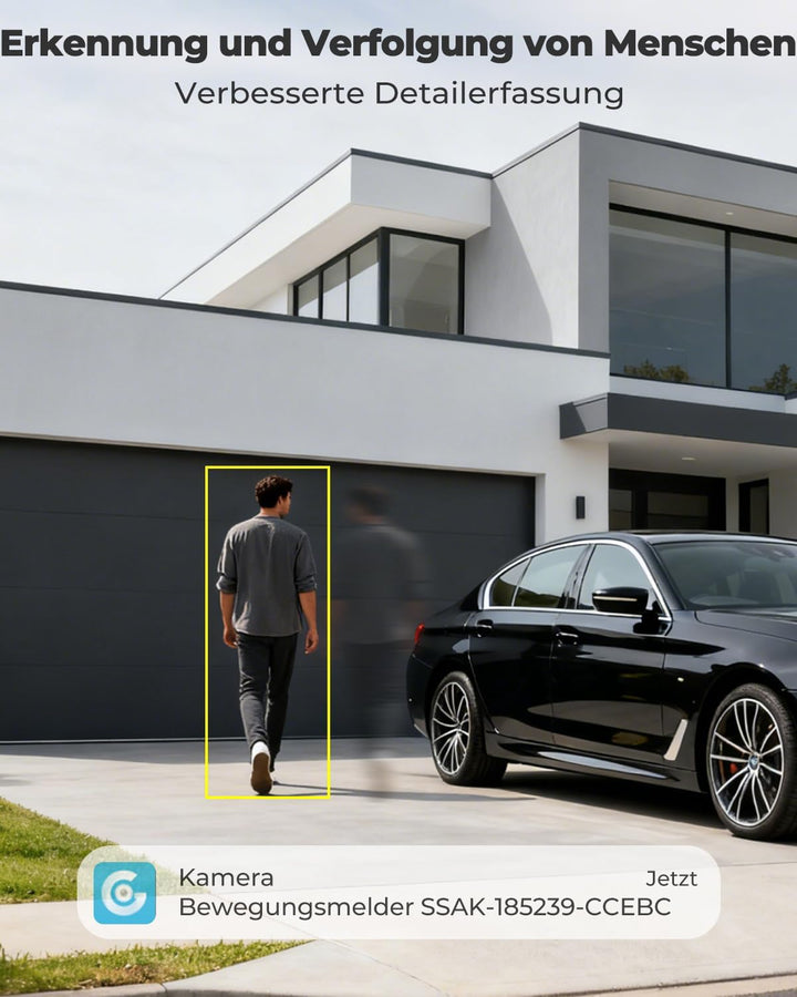 GENBOLT [10X Hybridzoom 2.5K POE WLAN Überwachungskamera | 24/7 Daueraufzeichnung,360° Überwachungsk